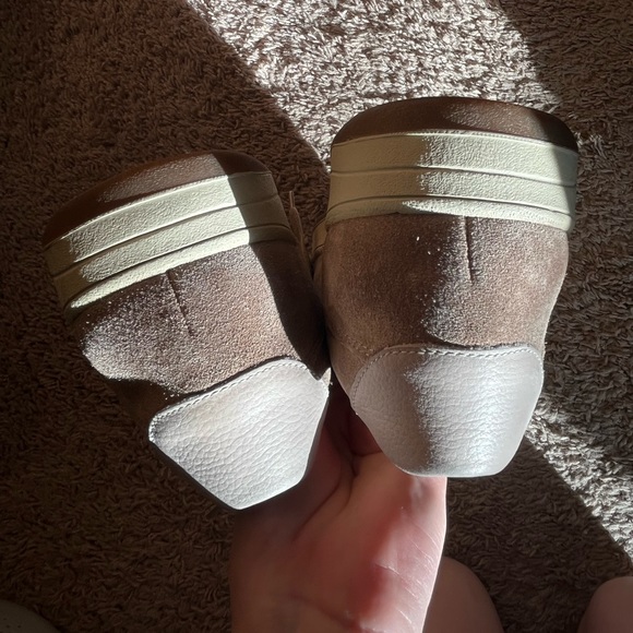 MEPHISTO HARRISON Mens Sneakers Taupe Beige Leather Velvet Size 12 - Picture 4 of 10